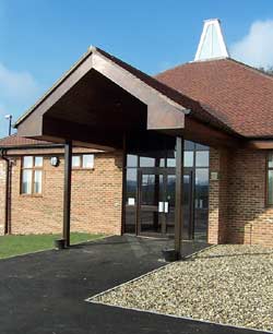 The entrance to Lenham Community Centre